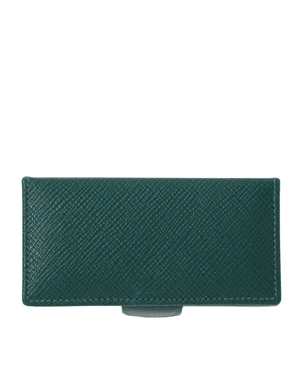 Smythson Green Panama Leather Cufflink Box for men
