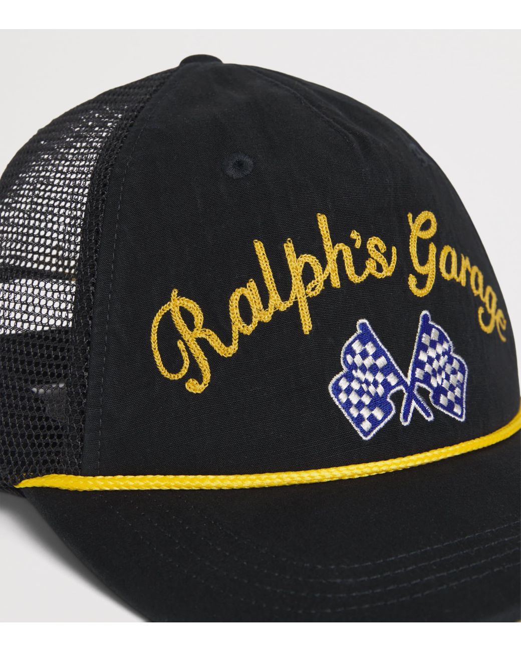 Polo Ralph Lauren Canvas Ralph's Garage Trucker Cap in Black