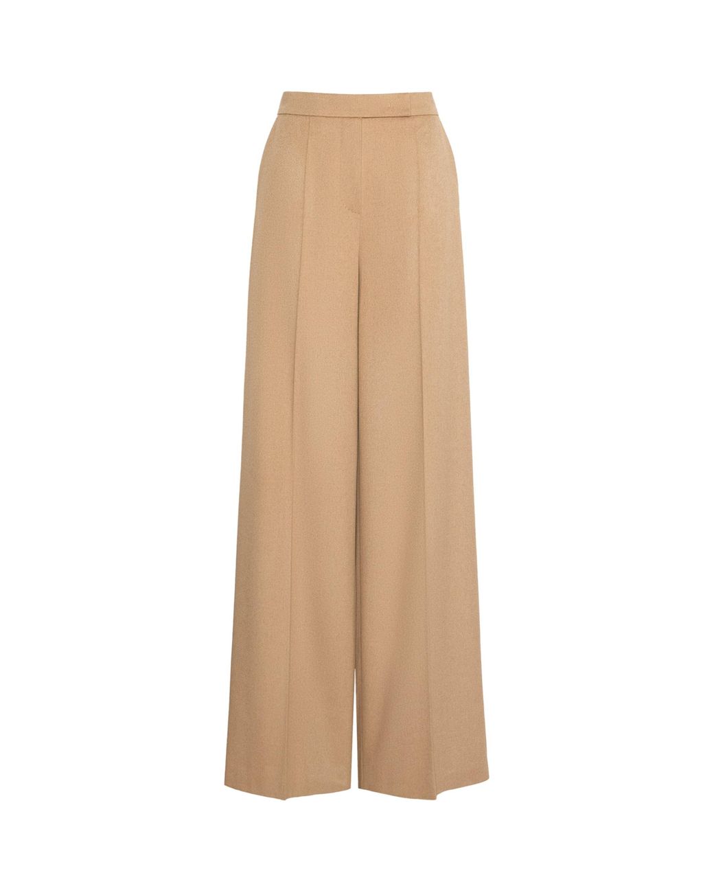 Max Mara Natural Wool Wide-Leg Trousers