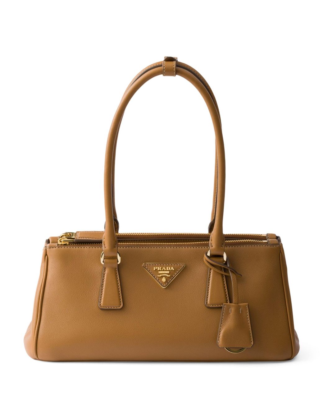Prada Brown Medium Leather Galleria Top-Handle Bag