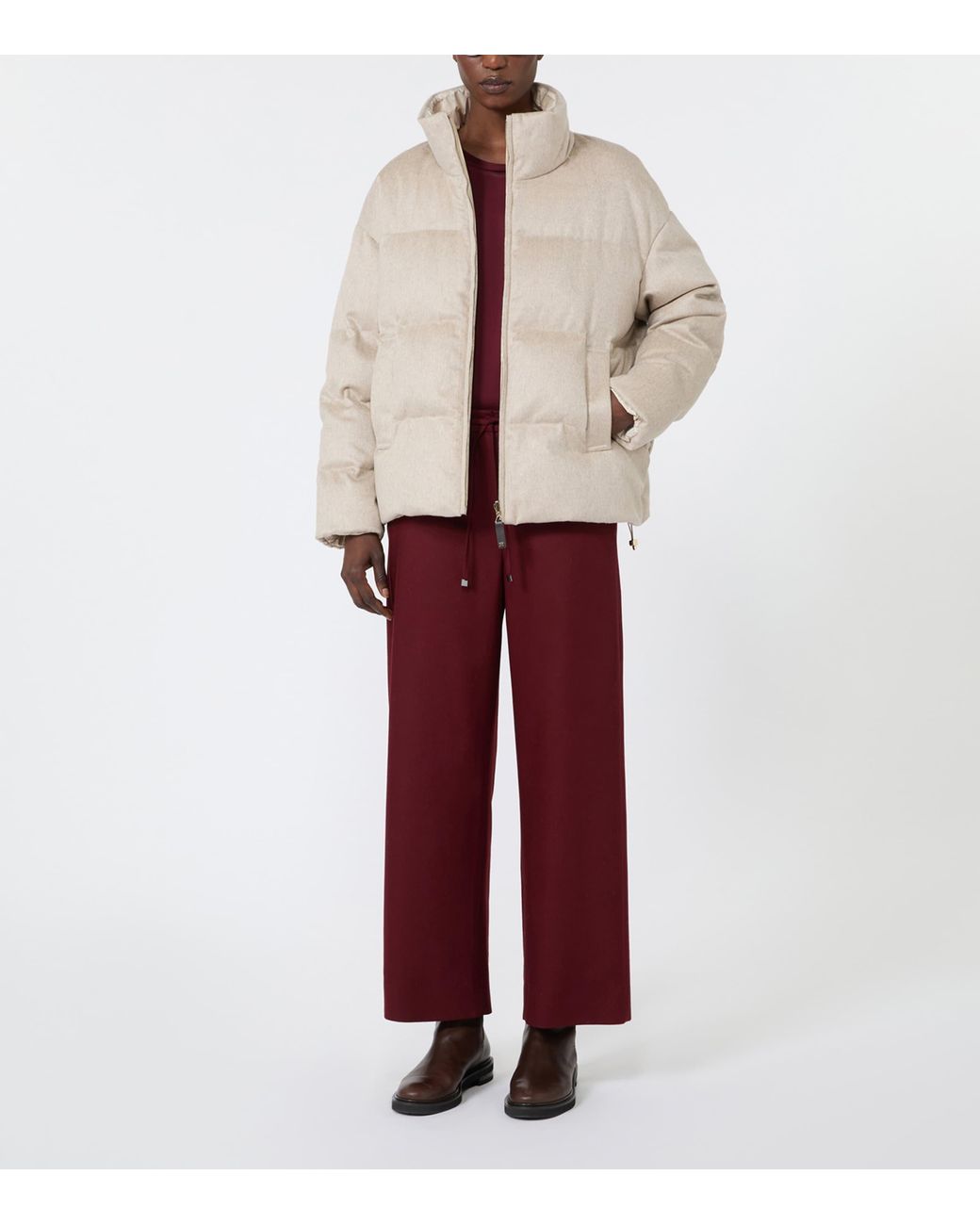 Max Mara Natural Cashmere Puffer Coat