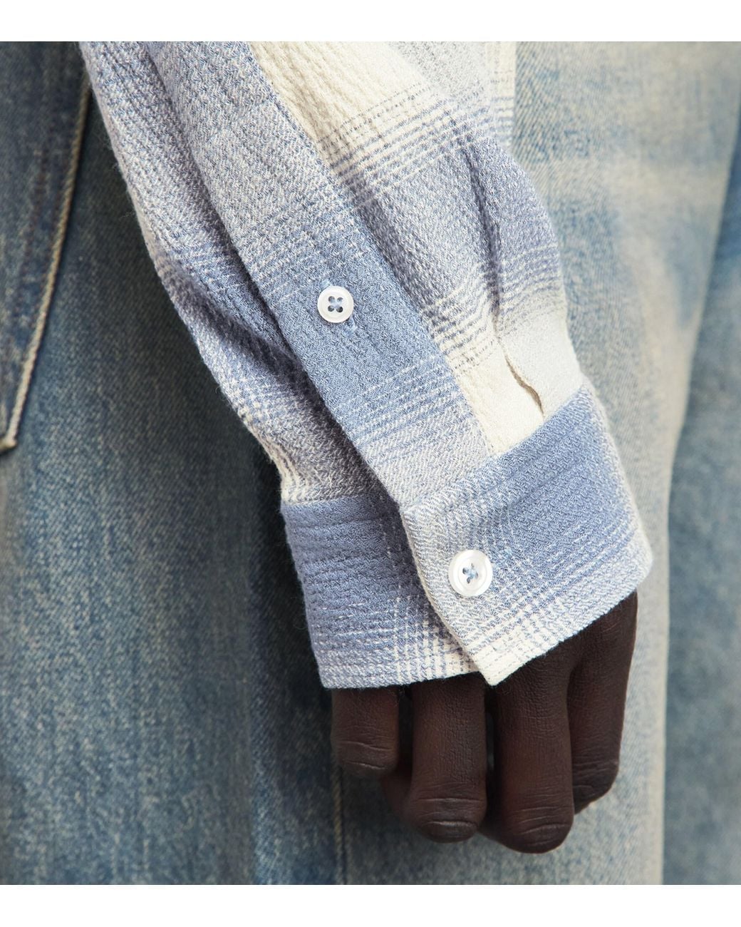 PAIGE Blue Check Kransey Shirt for men
