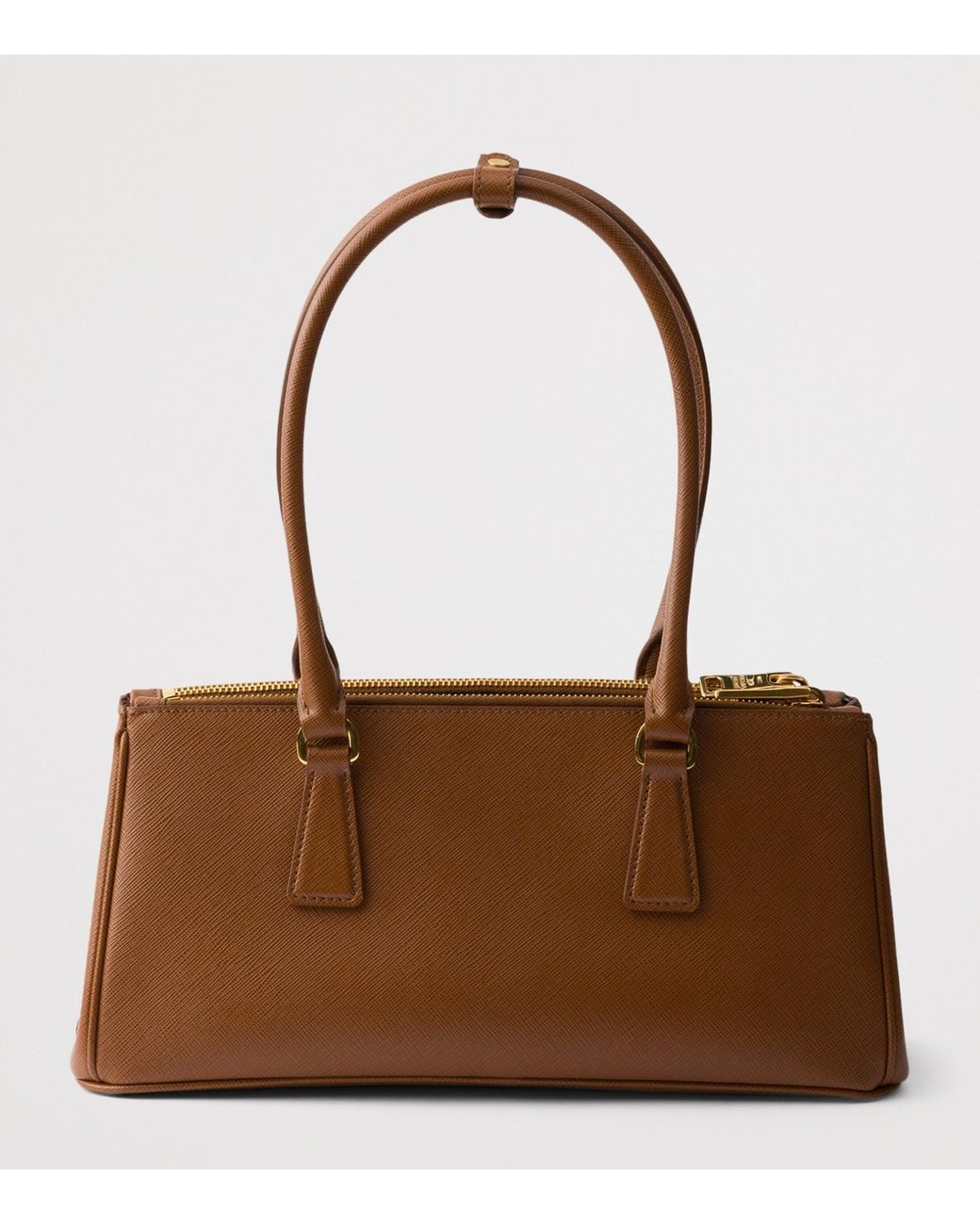 Prada Brown Medium Leather Galleria Top-Handle Bag