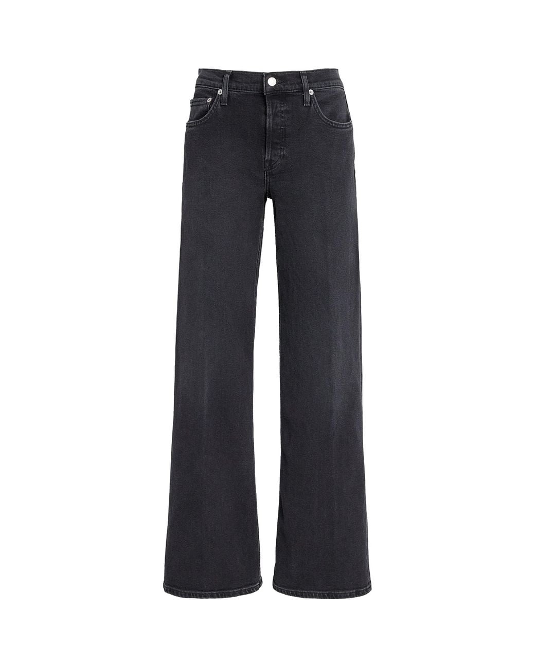 Re/done Blue Laurel Mid-Rise Wide-Leg Jeans