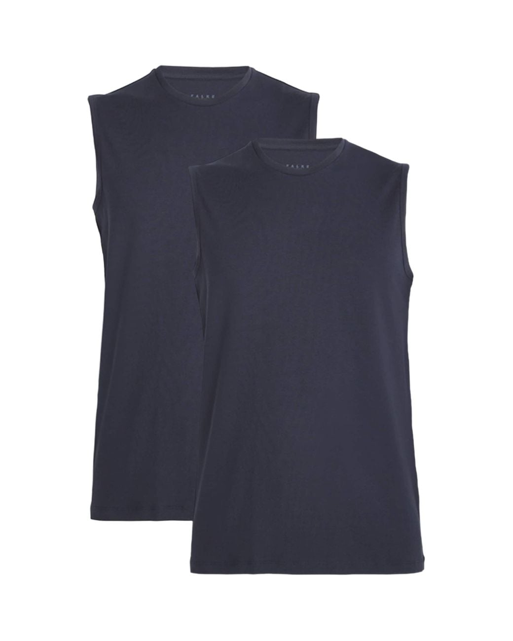 Falke Blue Cotton-Blend Daily Comfort Muscle Shirt for men