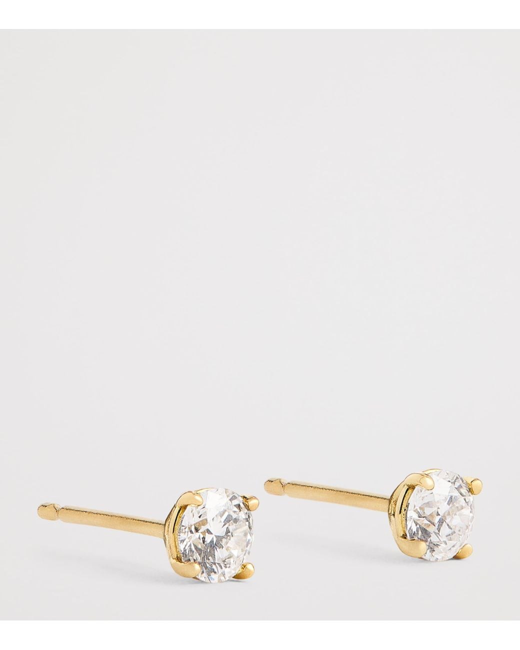 Harrods White And Diamond Stud Earrings