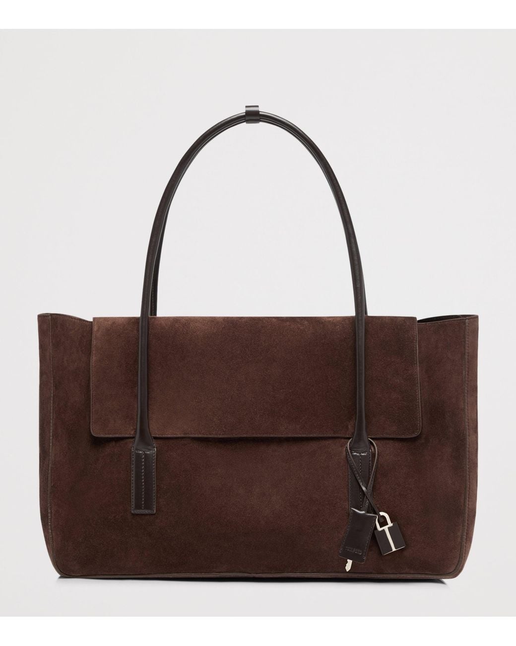 Tom Ford Brown Large Suede Eclipse Shoulder Bag