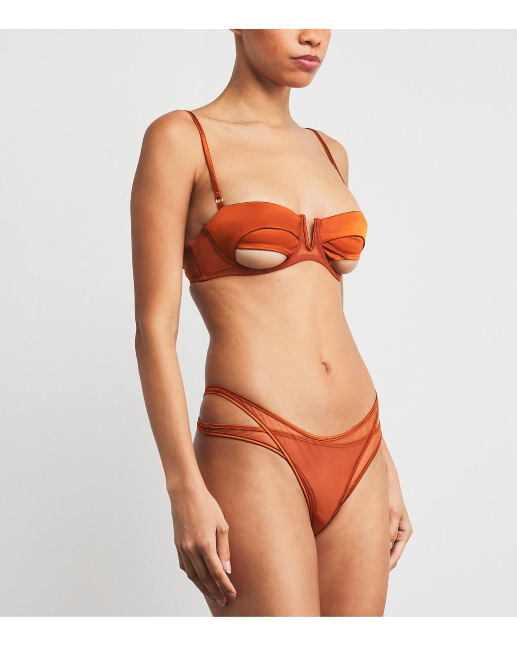 Kiki de Montparnasse Orange Mesh Maxim Thong