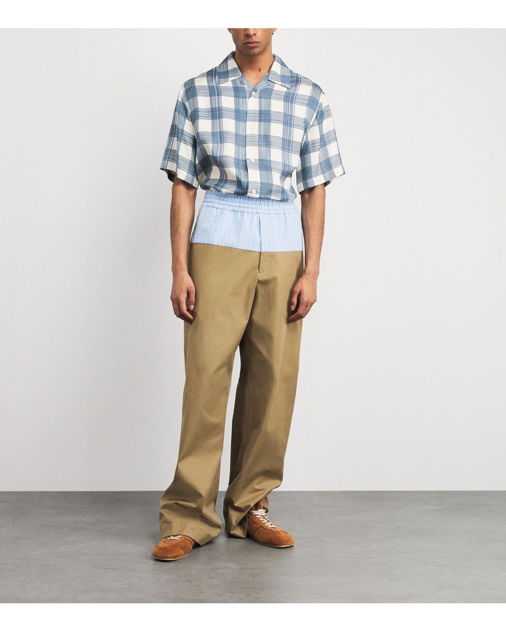 Dries Van Noten Brown Suede Low-Top Sneakers for men