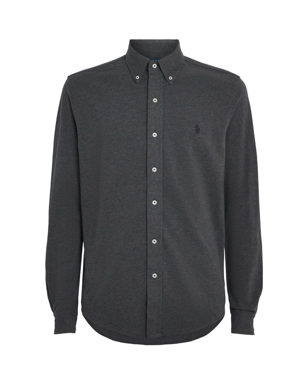 Polo Ralph Lauren Gray Cotton Mesh Shirt for men