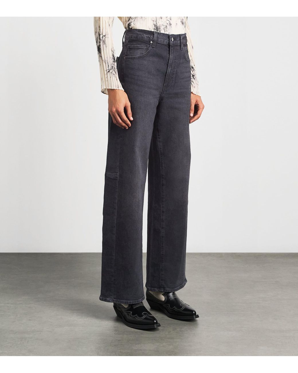 PAIGE Blue Arellia Skimmer Barrel Jeans