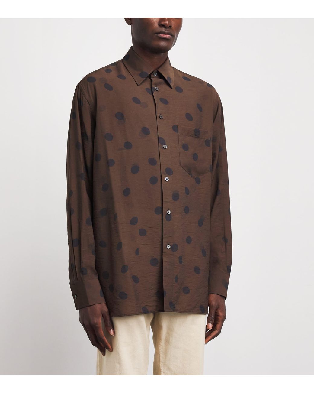 Paul Smith Brown Polka-Dot Shirt for men