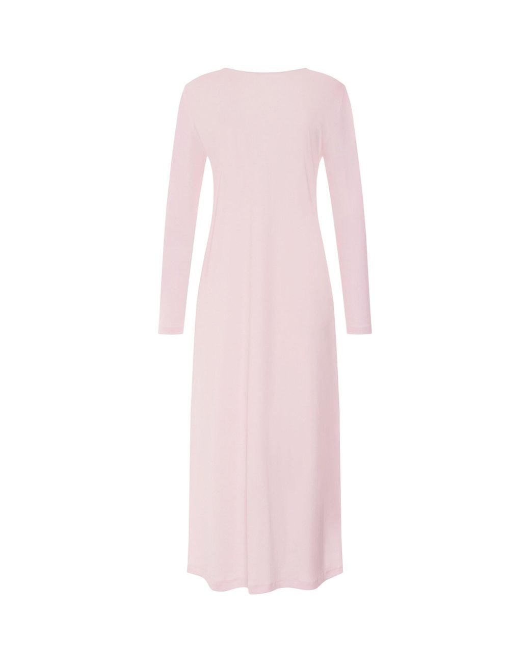 Hanro Pink Cotton Rosaria Long-Sleeve Nightdress