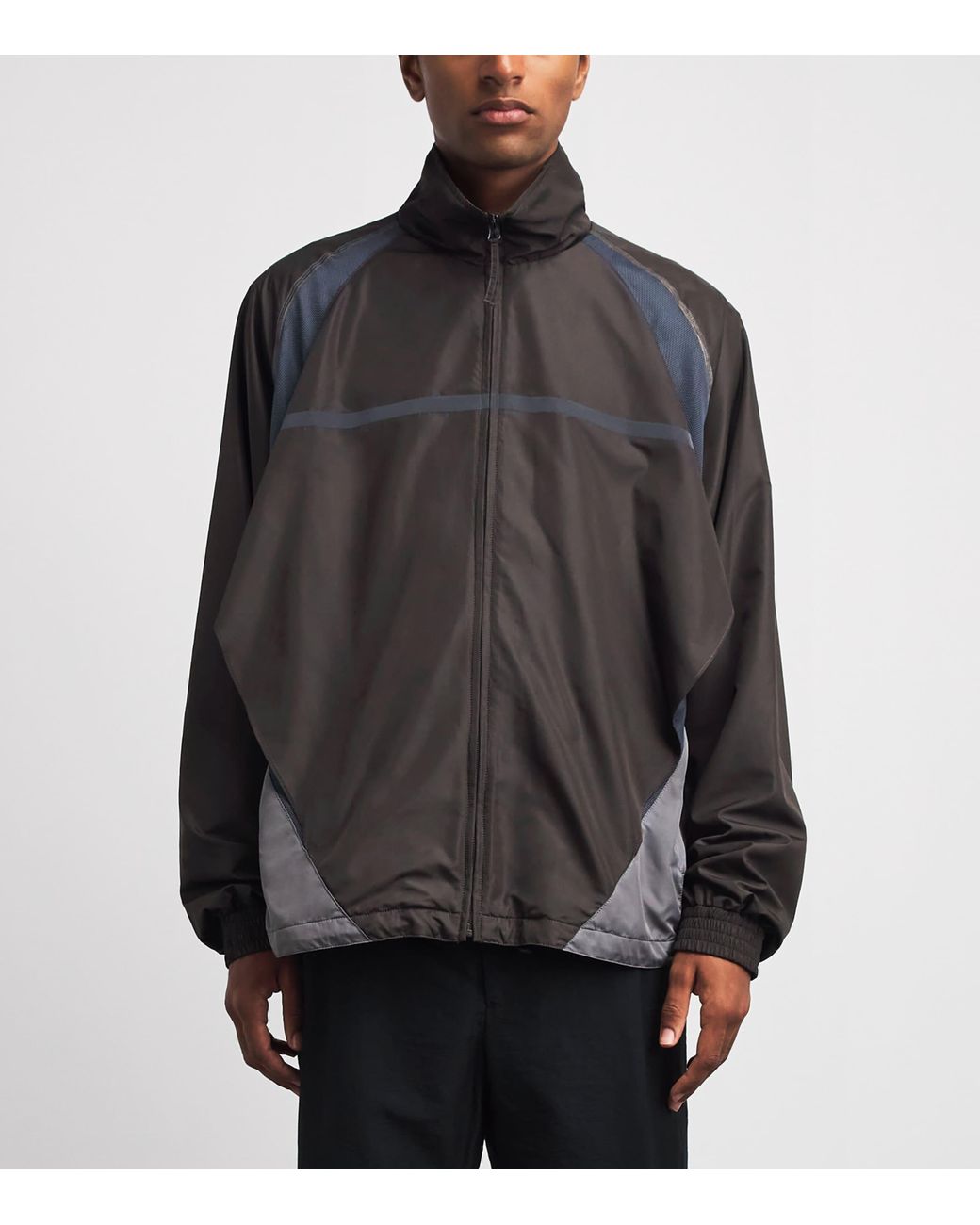 Maison Margiela Gray Contrast Panel Track Jacket for men