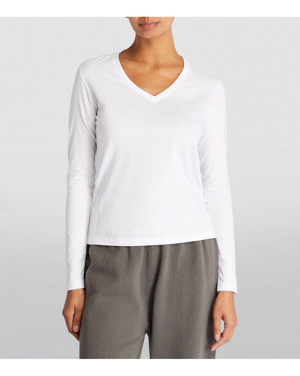 Falke White Long-Sleeved T-Shirt