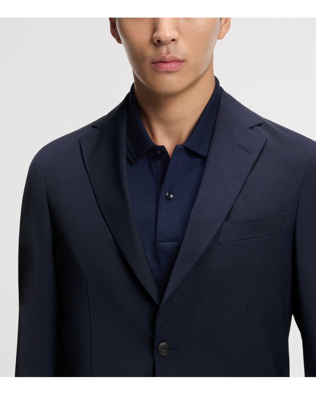 Boss Blue Wool-Blend Blazer for men
