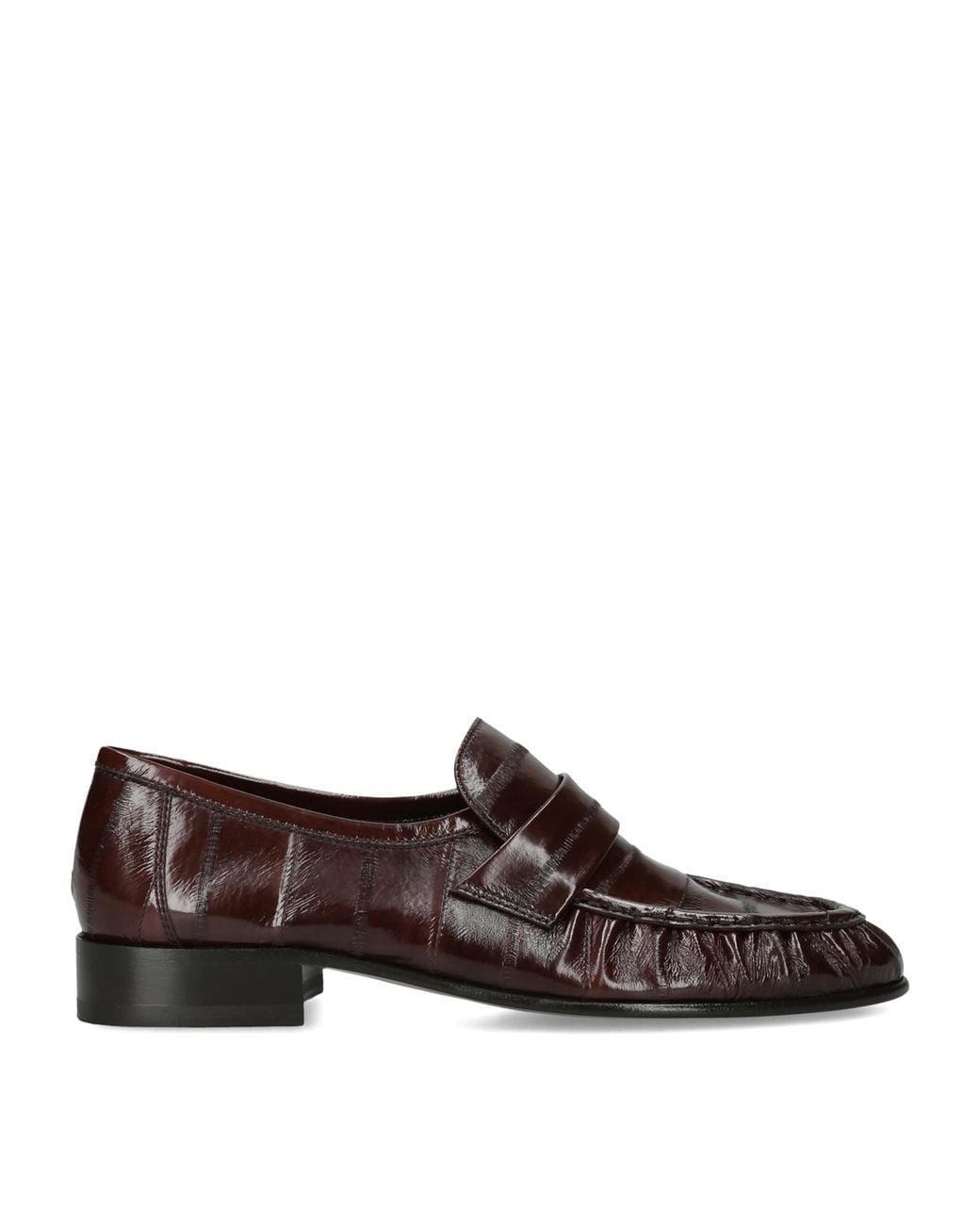 The Row Brown Soft Eel Loafers