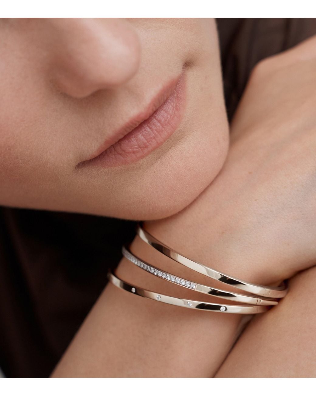 Monica Vinader White Sterling Essential Slim Bangle