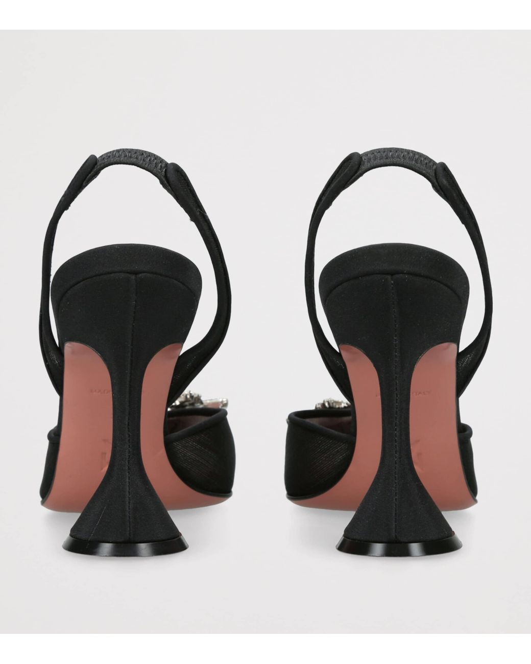 AMINA MUADDI Black Mesh Begum Slingback Pumps 95
