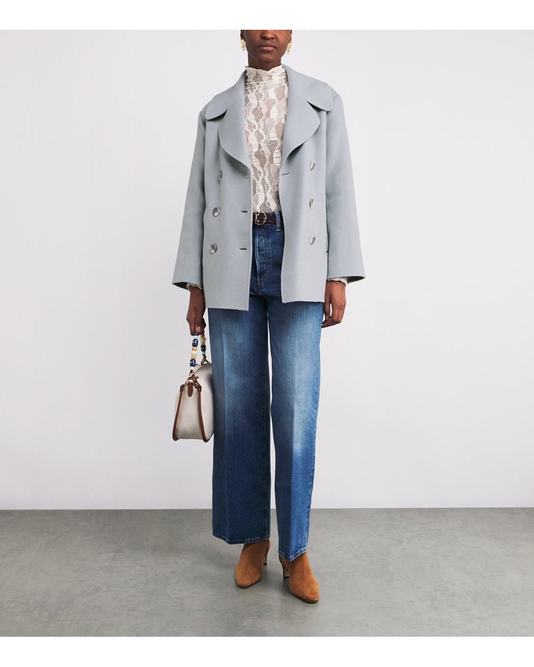 Ulla Johnson Gray Wool-Blend Diana Peacoat