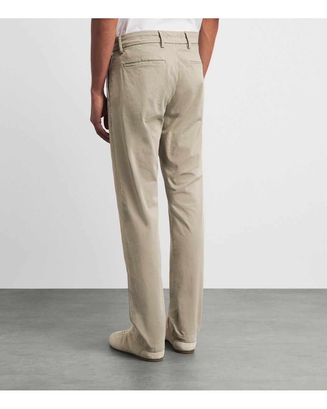 7 For All Mankind Gray Luxe Performance Slimmy Chinos for men