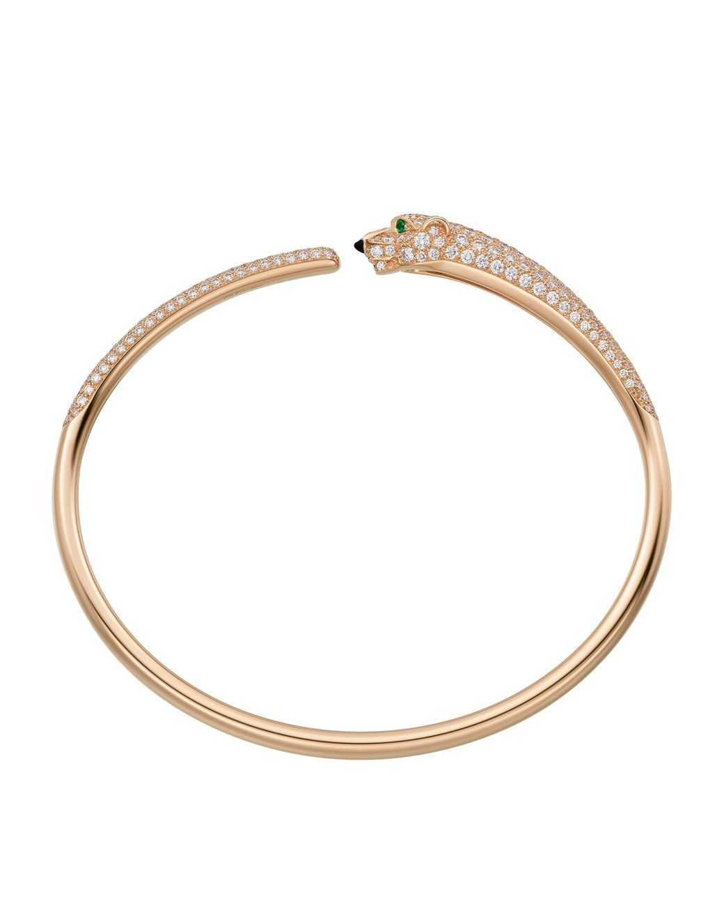 Cartier Metallic Diamond And Emerald Panthère De Bracelet