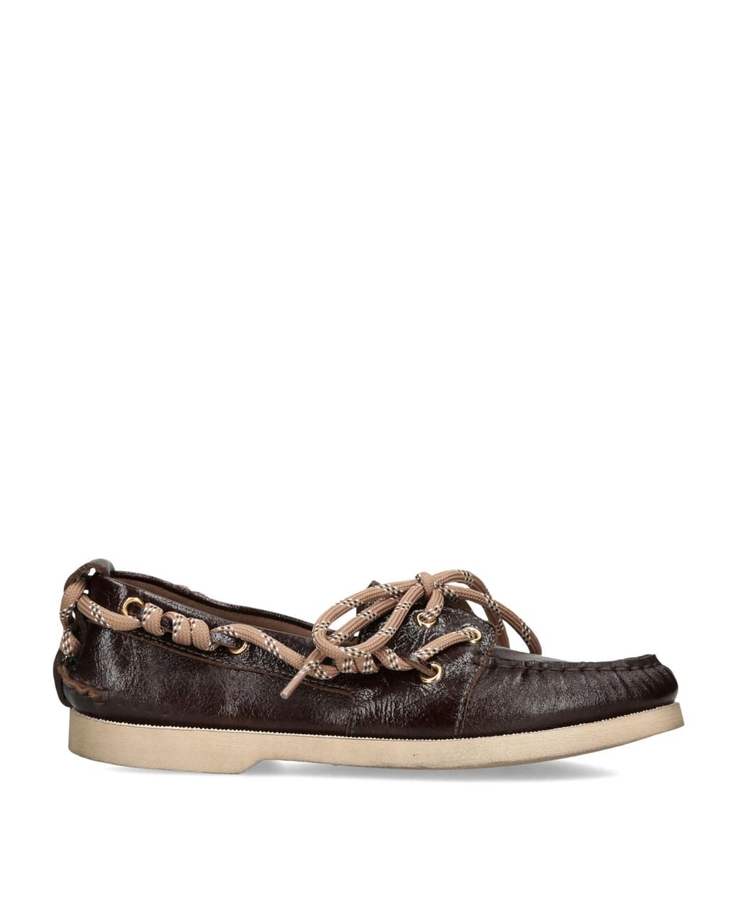 Golden Goose Deluxe Brand Brown Leather Boat Shoes