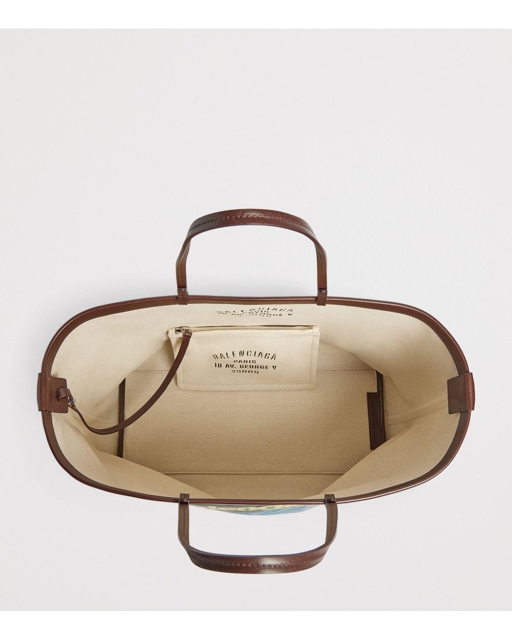 Balenciaga Blue Large Coated Canvas Select Tote Bag
