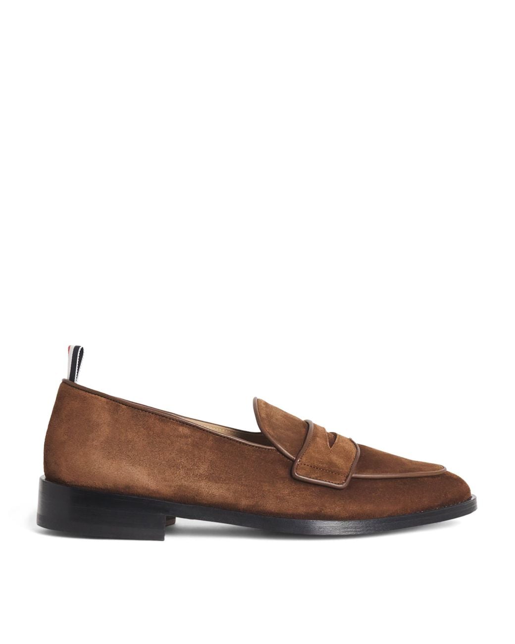 Thom Browne Brown Leather Varsity Penny Loafers for men