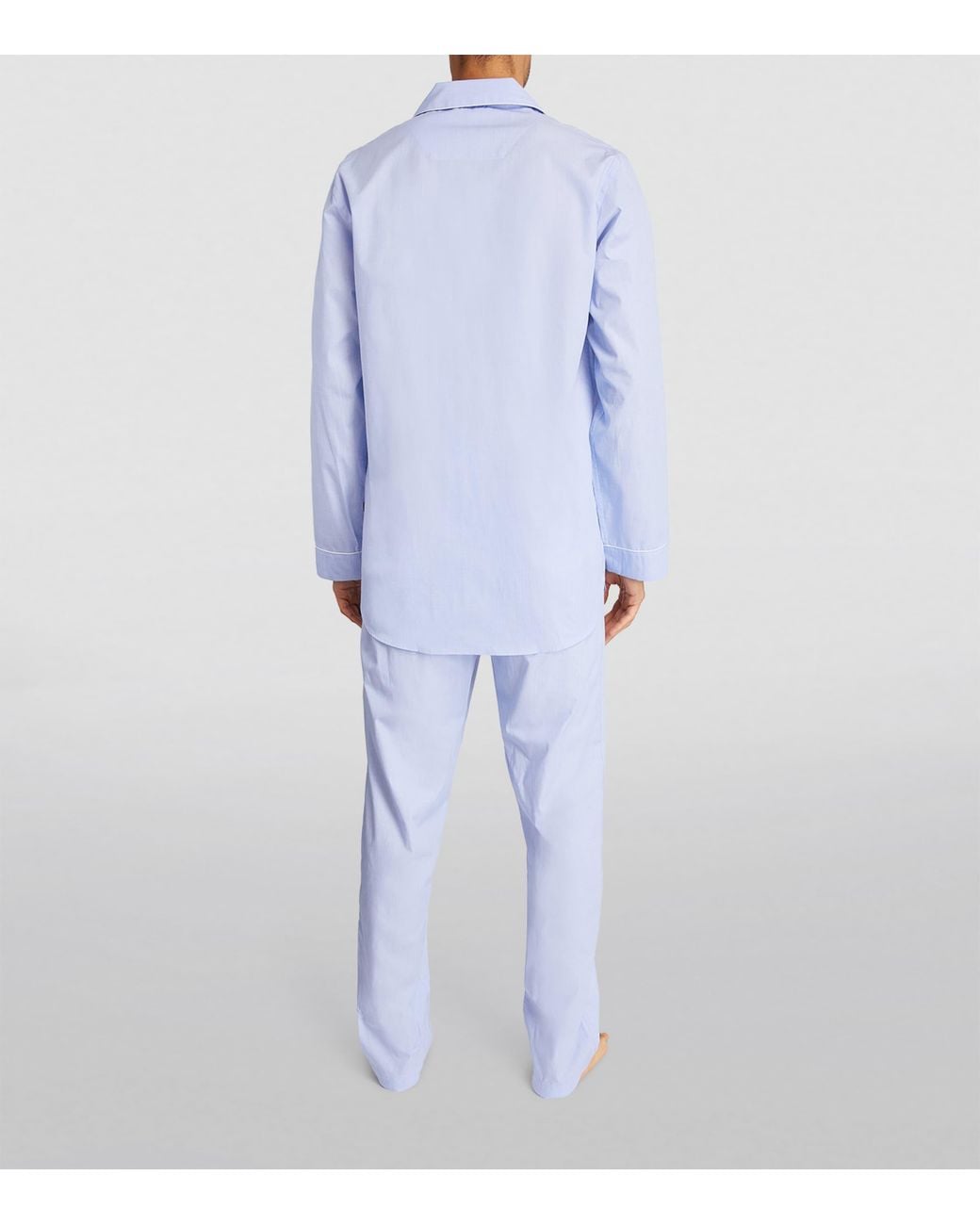 Zimmerli of Switzerland Blue Cotton Pyjama Set for men