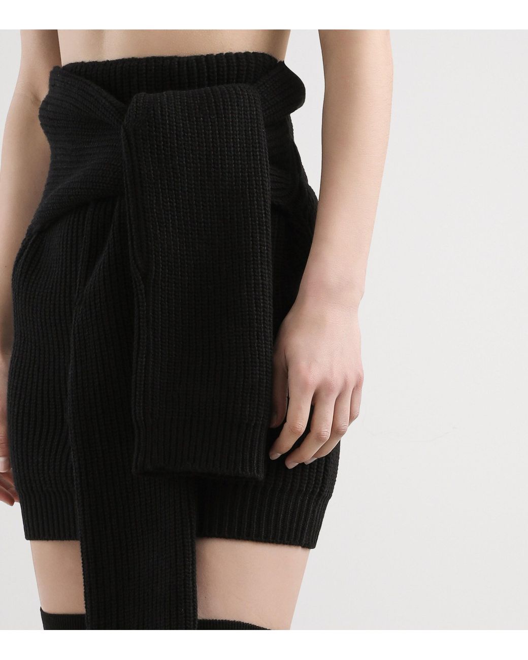 Dolce & Gabbana Black Virgin Wool Mini Skirt