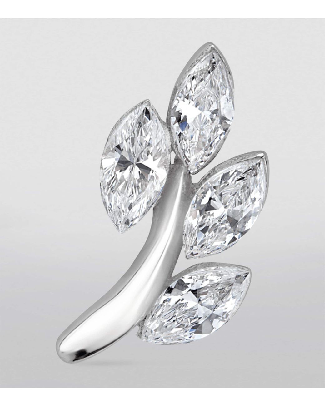 Maria Tash White Diamond Vine Threaded Stud Earring