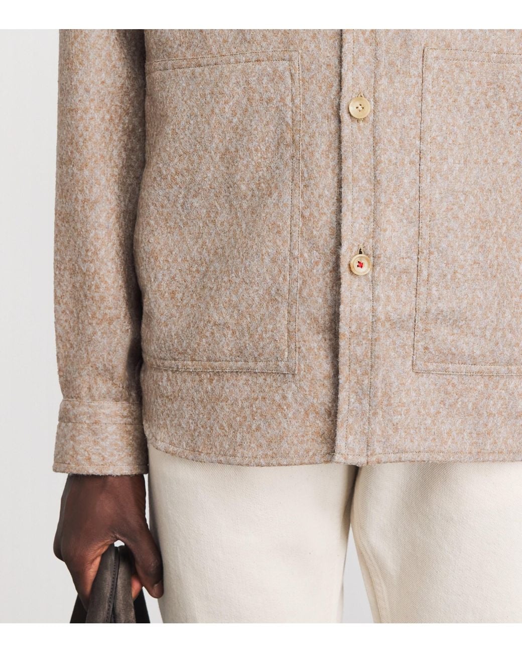 Isaia Natural Alpaca-Wool Overshirt for men