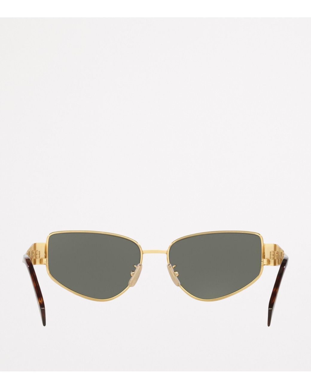 Céline Green Metal Triomphe Cat Eye Sunglasses