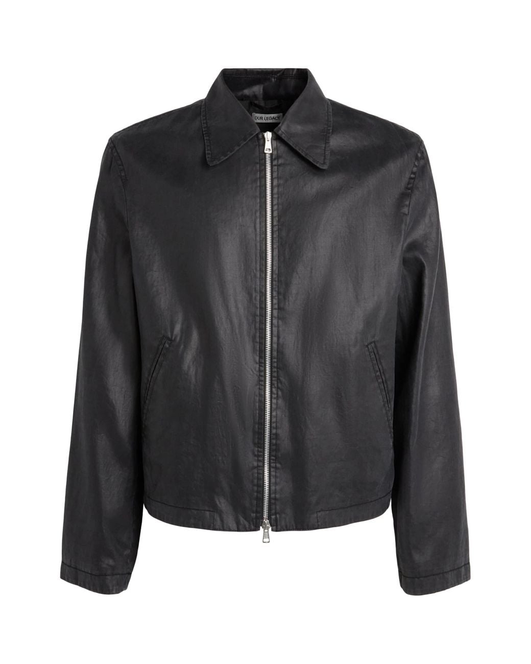 Our Legacy Black Faux Leather Worker Jacket for men