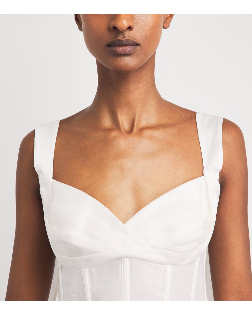 Zimmermann White Linen-Silk Belted Mini Dress