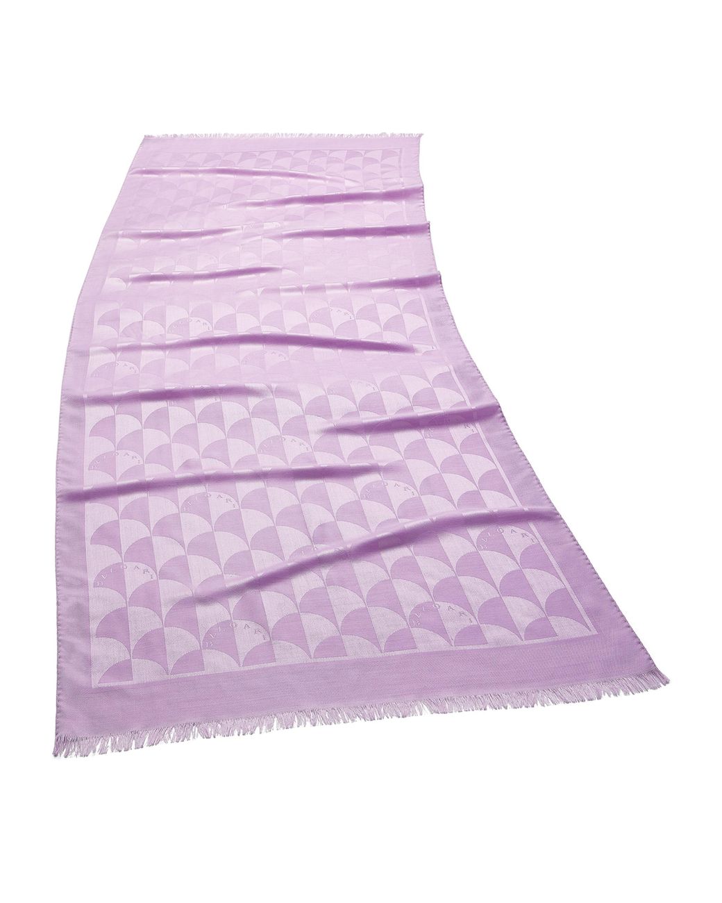 BVLGARI Purple Silk-Wool Maxi Calla Scarf