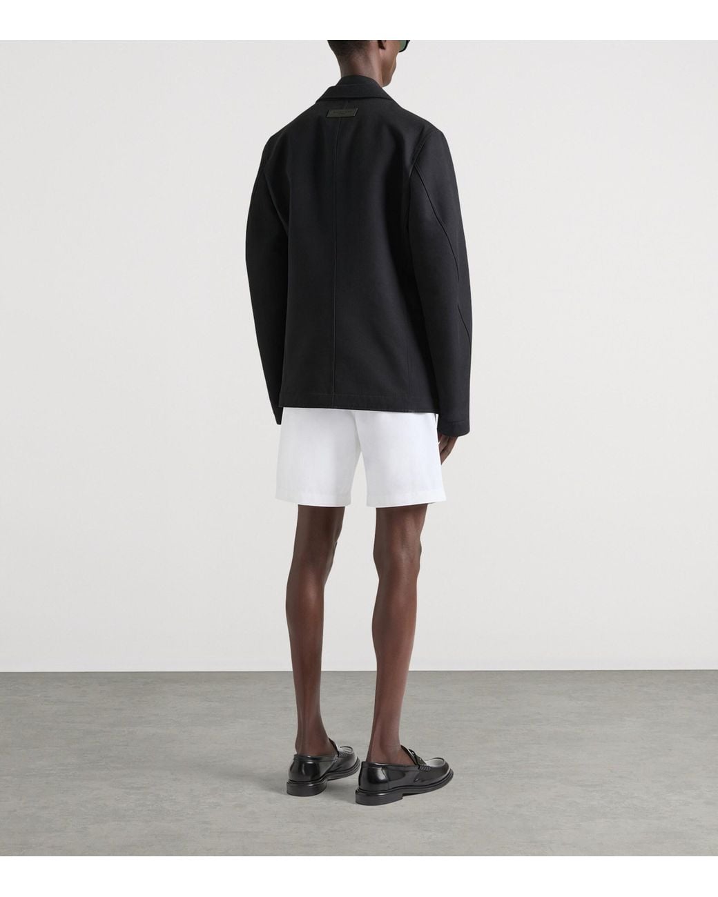 Givenchy Black Cotton Deconstructed Blazer for men