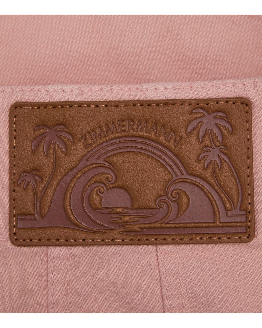 Zimmermann Pink High-Rise Fairlight Denim Shorts