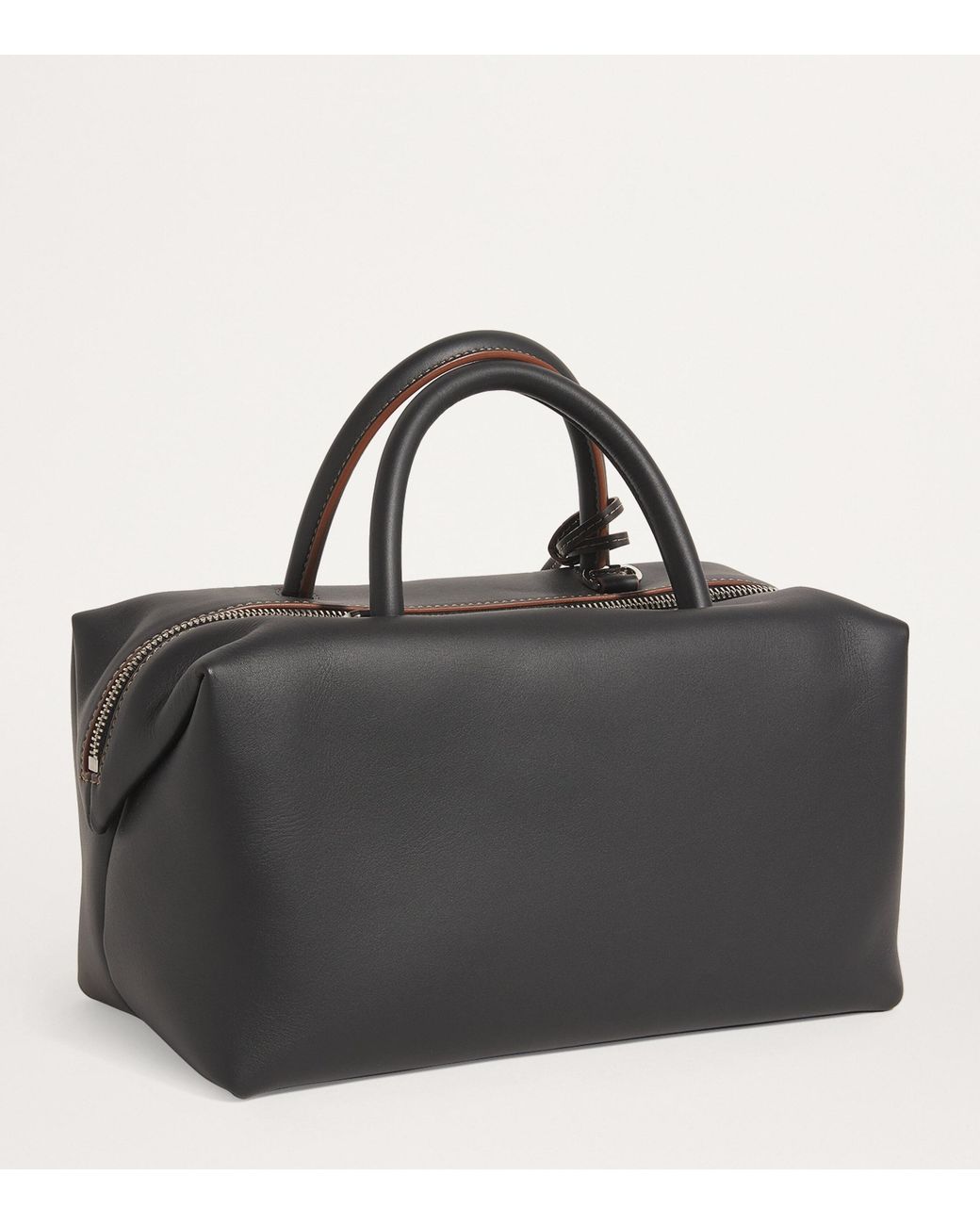 Max Mara Black Leather Satchel Top-Handle Bag