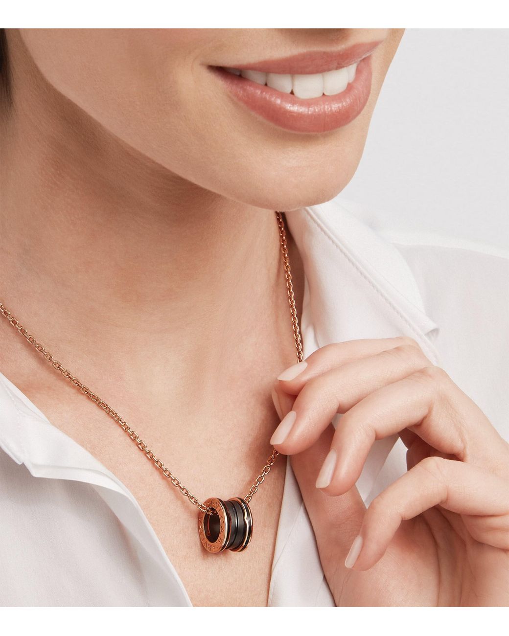BVLGARI Metallic And Ceramic B.Zero1 Necklace
