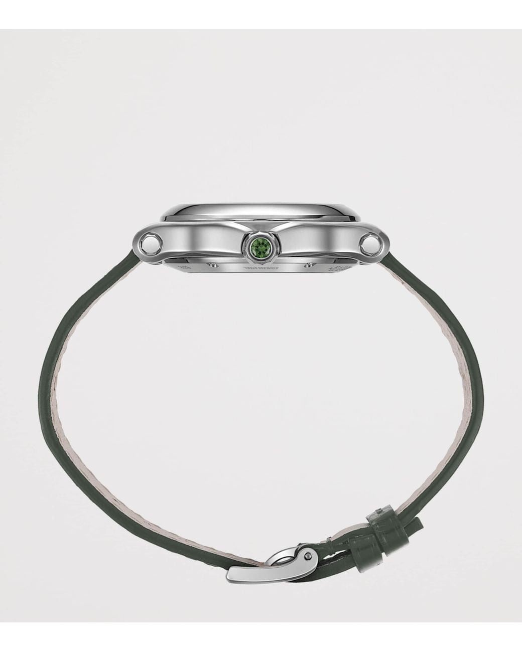 Chopard Metallic Lucent Steel And Diamond Happy Sport Watch