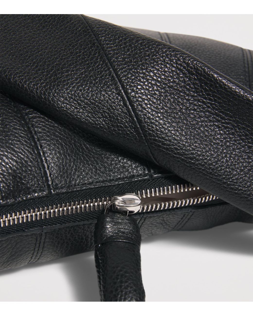 Lemaire Black Medium Grained Leather Croissant Shoulder Bag