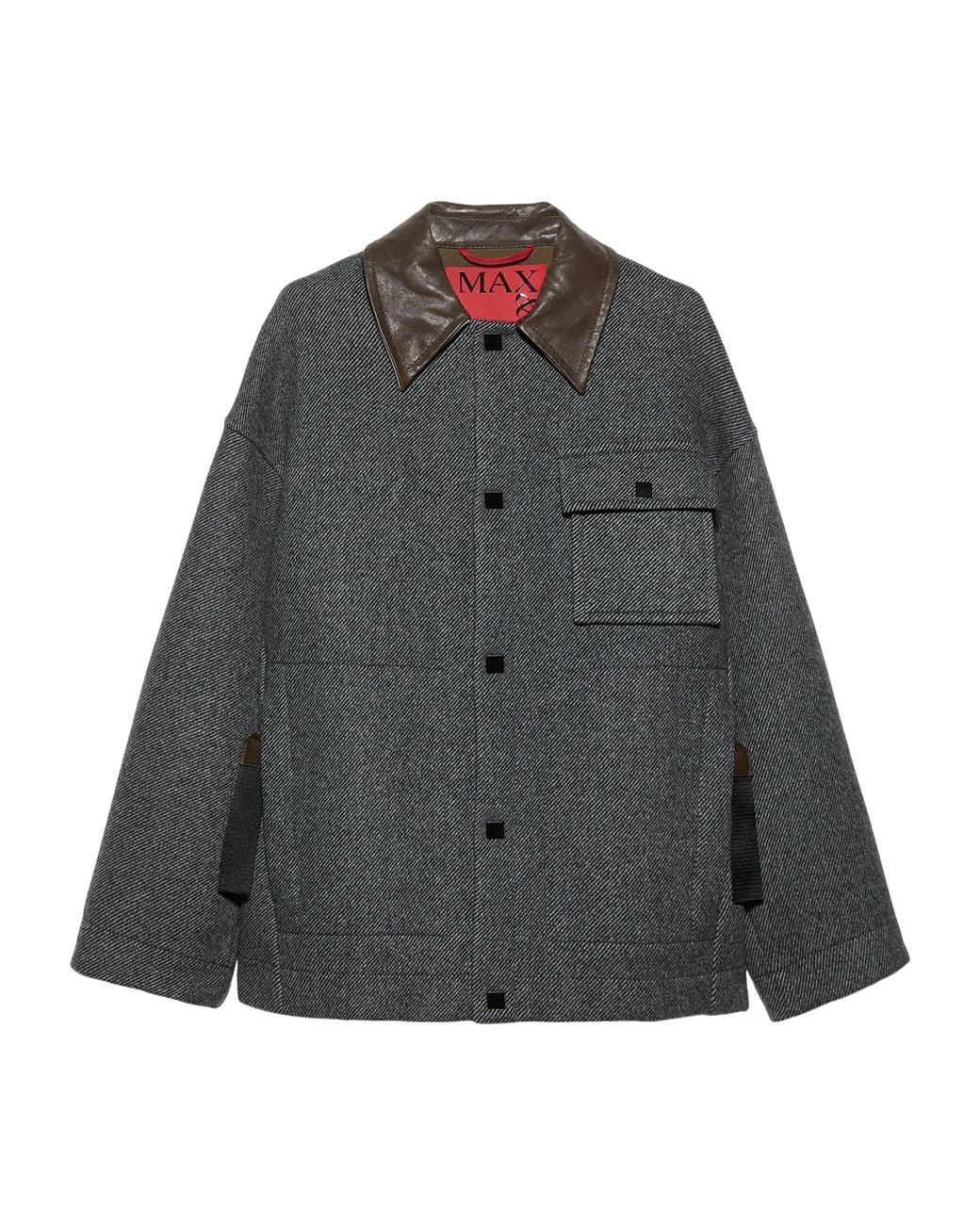 MAX&Co. Gray Virgin Wool-Blend Coat