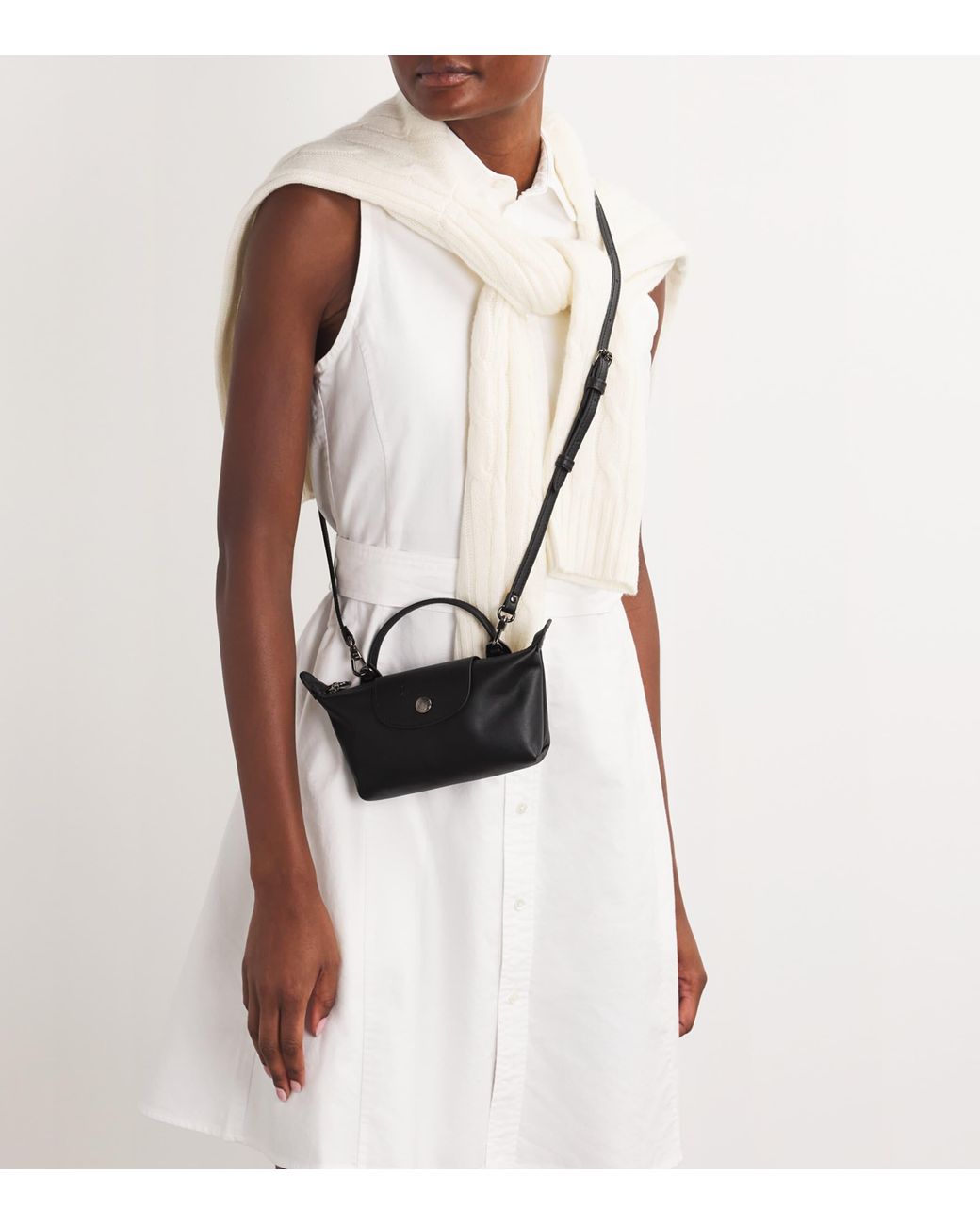 Longchamp Black Extra-Small Leather Le Pliage Xtra Pouch
