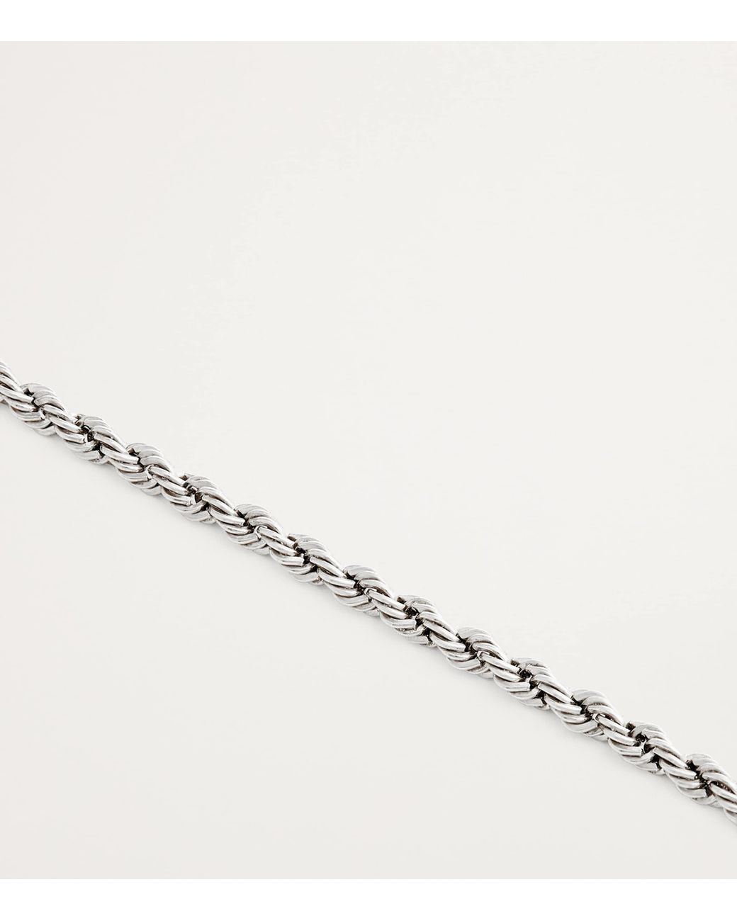 Tom Wood Sterling Square Rope Bracelet in White for Men | Lyst
