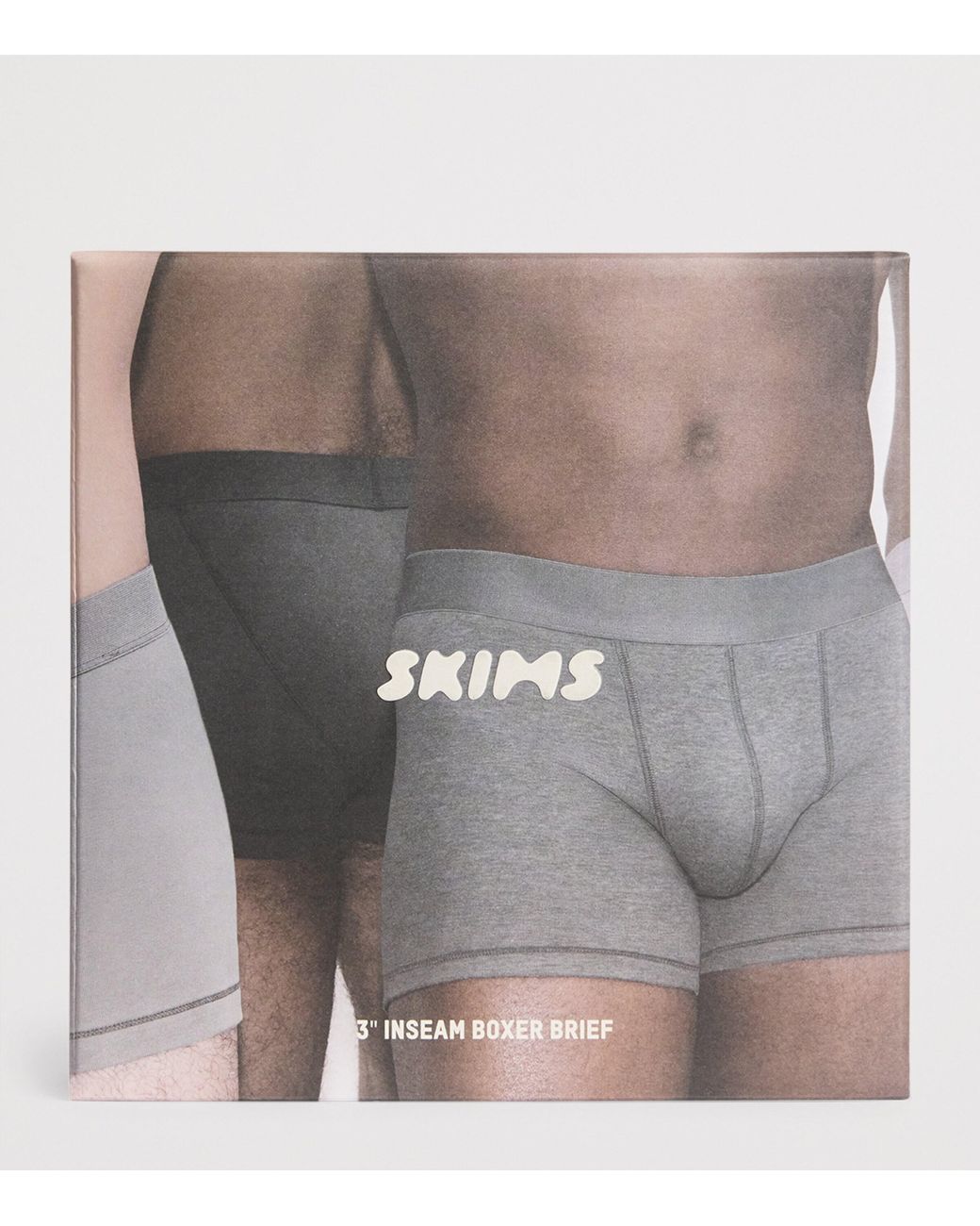 Skims Gray Stretch-Jersey Boxer Briefs for men