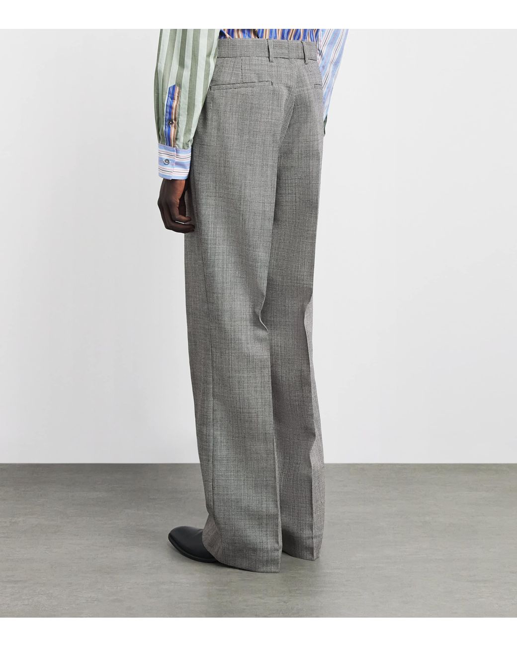 Amiri Gray Houndstooth Bootcut Trousers for men