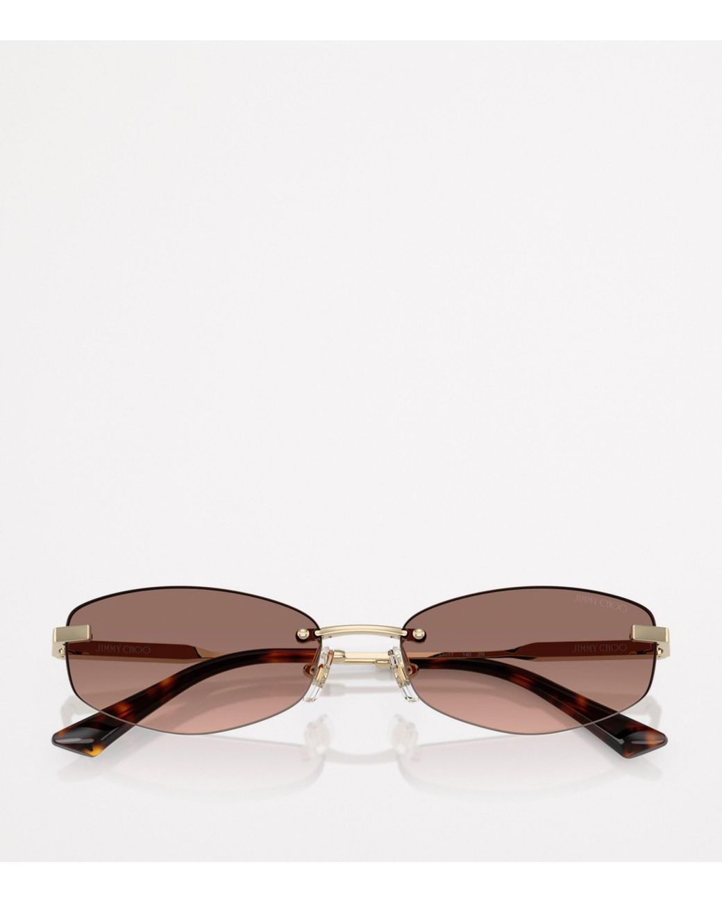 Jimmy Choo Pink Wire Oval Sunglasses