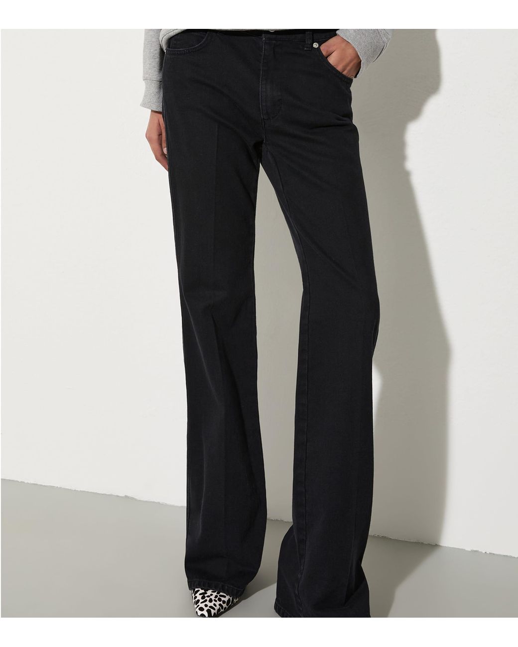 MAX&Co. Black High-Rise Flared Jeans